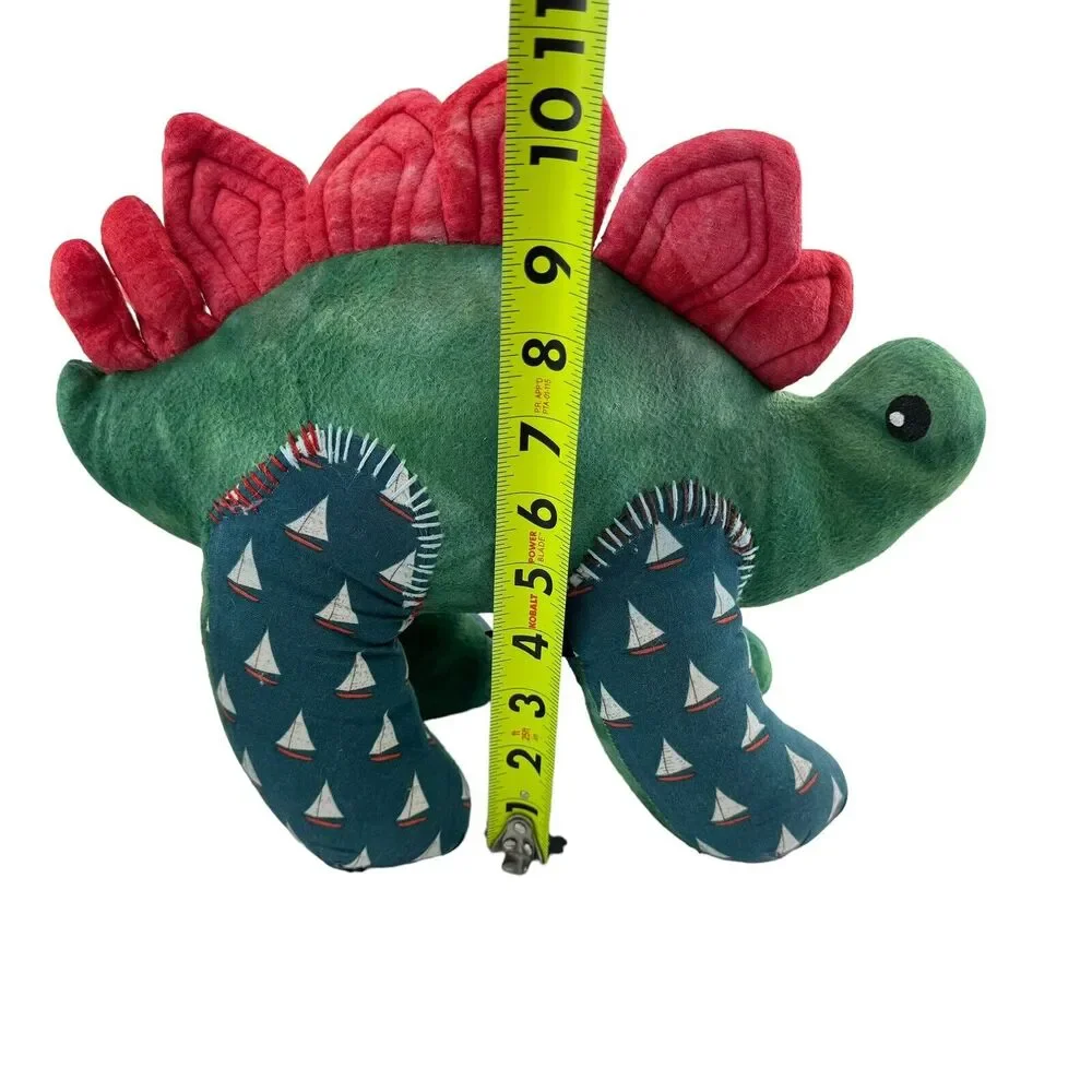 Handmade Hand Woven, Hand Dyed Two Dinosaurs Stuffed Animal Plush Toy Kids Room